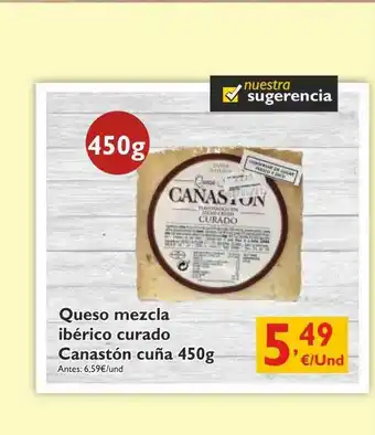 Cash Ecofamilia Queso Mezcla Ibérico Curado Canastón Cuña oferta
