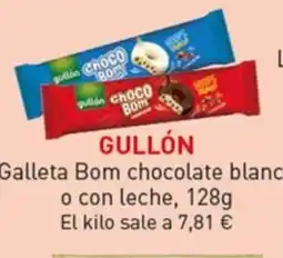 Hiperber Gullón Galleta Bom chocolate blanco o con leche oferta