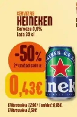 Hiperber Heineken Cerveza 0,0% oferta