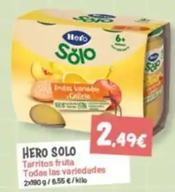 Hiperber Hero Solo tarritos fruta todas las variedades oferta