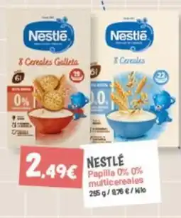 Hiperber Nestlé Papilla 0% 0% multicereales oferta