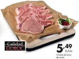 Supermercados Lupa Calidad DUROC Chuleta de lomo de cerdo oferta