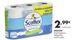 Supermercados Lupa Scottex Papel higiénico Megarollo oferta