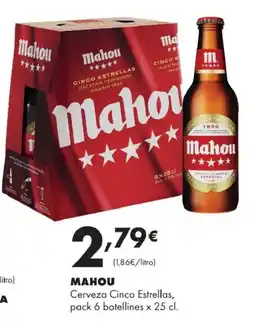 Supermercados Lupa Mahou Cerveza Cinco Estrellas oferta