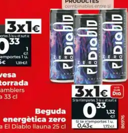 Dia Fresh Dia El Diablo llauna beguda energética zero oferta