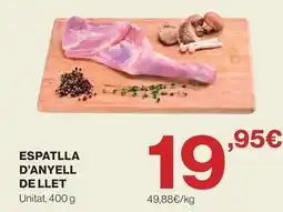 El Corte Inglés Espatlla d'anyell de llet oferta