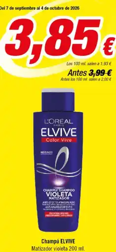 Aquabel Perfumerías Elvive - champu oferta