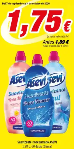 Aquabel Perfumerías Asevi - suavizante concentrato oferta