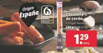 Lidl Christorra de cerdo 220g oferta