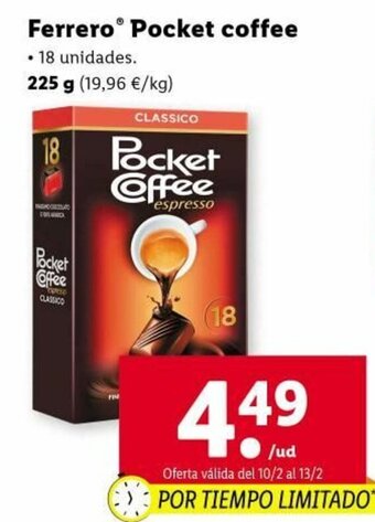Lidl Ferrero Pocket coffee 225g oferta