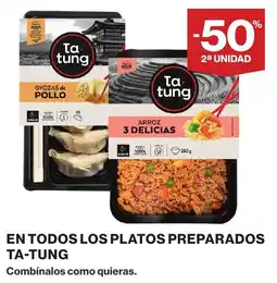 Hipercor Ta-tung gyozas de pollo arroz 3 delicias oferta