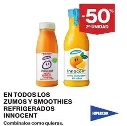Hipercor Innocent zumos y smoothies refrigerados oferta