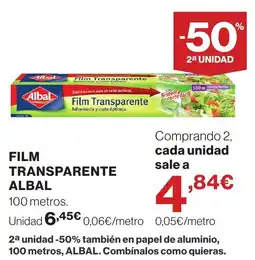 Hipercor Albal film transparente oferta