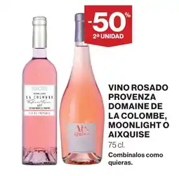 Hipercor Domaine vino rosado provenza domaine de la colombre moonlight o aixquise oferta