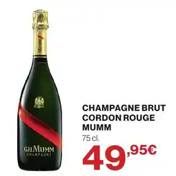 Hipercor Mumm champagne brut cordon rouge oferta