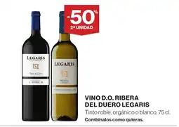 Hipercor Legaris Vino d.o. ribera del duero oferta