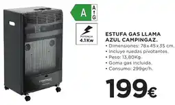 Hipercor Campingaz estufa gas llama azul oferta