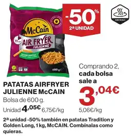 Hipercor McCain patatas airfryer julienne oferta