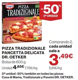 Hipercor Dr. Oetker pizza tradizionale pancetta delicata oferta