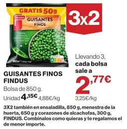Hipercor Findus guisantes finos oferta