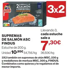 Hipercor Findus supremas de salmón asc oferta