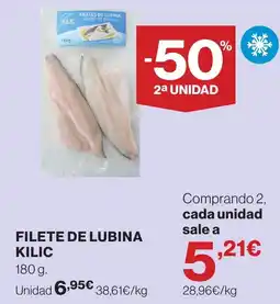 Hipercor Kilic filete de lubina oferta