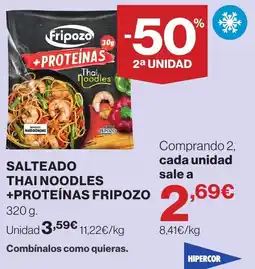 Hipercor Fripozo salteado thai noodles +proteínas oferta