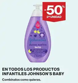 Hipercor Johnson's baby dulces sueños baño oferta