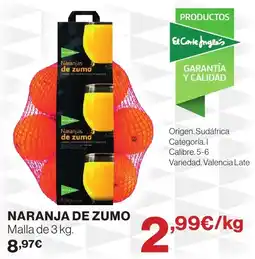 Hipercor Naranja de zumo oferta