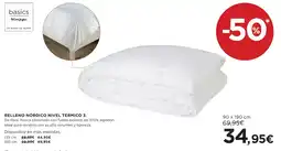 Hipercor basics relleno nórdico nivel térmico 3 oferta