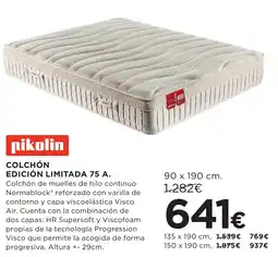 Hipercor pikolin colchón edición limitada 75 a. oferta