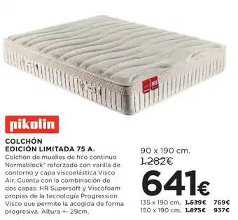 Pikolin colchón edición limitada 75 a.