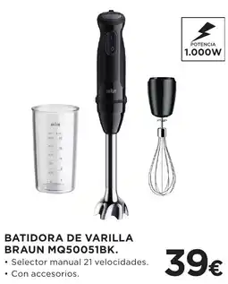 Hipercor Braun batidora de varilla mq50051bk oferta