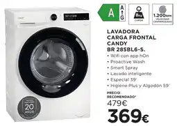 Hipercor Candy lavadora carga frontal BR 28SBL6-S. oferta