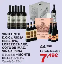 Hipercor Lopez de Haro Coto de Imaz Viña Albina oferta