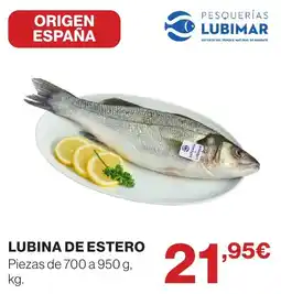 Hipercor Lubina de estero oferta