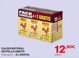 Hipercor Aneto caldo natural de pollo oferta