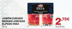 Hipercor Elpozo jamón curado medias lonchas oferta