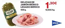 Hipercor Legado delicias de jamon iberico oferta
