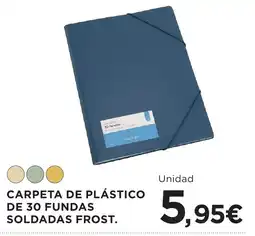 Hipercor Carpeta de plástico de 30 fundas soldadas frost oferta