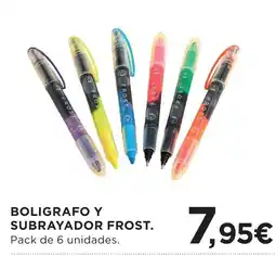 Hipercor Frost boligrafo y subrayador oferta