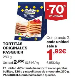 Hipercor Pasquier tortitas originales oferta