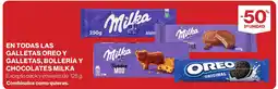 Hipercor Milka en todas las galletas oreo y galletas bolleria y chocolates oferta