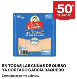Hipercor García Baquero en todas las cunas de queso ya cortado oferta