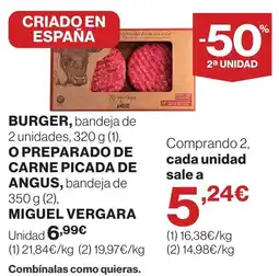 Hipercor Miguel Vergara burger oferta