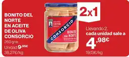 Hipercor Consorcio bonito del norte en aceite de oliva oferta