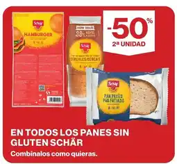 Hipercor Schär en todos los panes sin gluten oferta