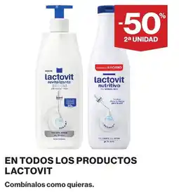 Hipercor Lactovit en todos los productos oferta
