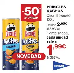 Hipercor Pringles nachos oferta