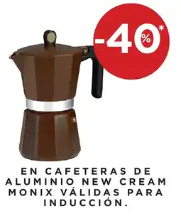 Hipercor Cafeteras de aluminio new cream monix oferta